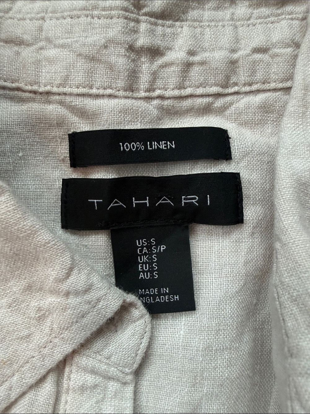 Tahari Linen Tunic Top - Picture 2 of 4